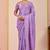 Lavender glory satin two-tone embroidered saree
