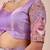 Lavender glory satin two-tone embroidered saree