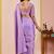 Lavender glory satin two-tone embroidered saree