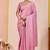Pink glory satin two-tone embroidered saree