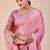 Pink glory satin two-tone embroidered saree