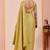 Light green glory satin two-tone embroidered saree