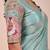 Sky blue glory satin two-tone embroidered saree