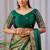 Green nc satin patta shadow swarovski saree