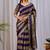 Purple nc satin patta shadow swarovski saree