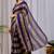 Purple nc satin patta shadow swarovski saree