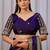 Purple nc satin patta shadow swarovski saree