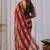 Maroon nc satin patta shadow swarovski saree