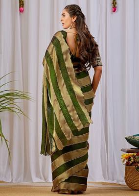 Mehendi nc satin patta shadow swarovski saree 2