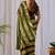 Mehendi nc satin patta shadow swarovski saree