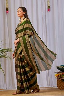 Mehendi nc satin patta shadow swarovski saree 3