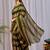 Mehendi nc satin patta shadow swarovski saree
