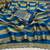 Teal nc satin patta shadow swarovski saree