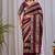 Wine nc satin patta shadow swarovski saree