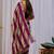 Wine nc satin patta shadow swarovski saree