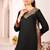Black mul chanderi embroidered top  roman silk blend palazzo & dupatta set