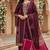 Designer maroon jimmy choo embroidered top  palazzo & dupatta set