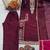 Designer maroon jimmy choo embroidered top  palazzo & dupatta set