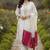 Designer white jimmy choo embroidered top  palazzo & dupatta set