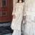 White faux georgette embroidered top  palazzo & dupatta set