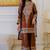 Pakistani style pure chinon silk blend embroidered top  palazzo & dupatta set