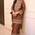 Pakistani style pure chinon silk blend embroidered top  palazzo & dupatta set