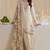 Gorgeous pakistani natural crepe top  farshi palazzo & printed dupatta set