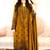 Pakistani mustard faux georgette embroidered top & palazzo set
