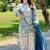 Printed natural crepe top  farshi palazzo & georgette dupatta set