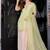 Lime green crepe embroidered top  printed farshi palazzo & dupatta set