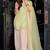 Lime green crepe embroidered top  printed farshi palazzo & dupatta set