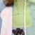Lime green crepe embroidered top  printed farshi palazzo & dupatta set
