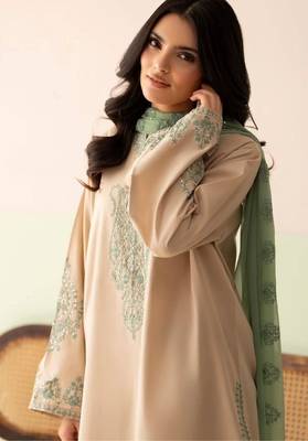 Designer heavy roman silk blend embroidered top  palazzo & dupatta set 4