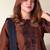 Dark brown roman silk blend thread embroidered top  bottom & dupatta set