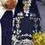 Blue satin rayon embroidered long kaftan  bottom & dupatta set