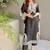 Designer black nylon organza silk blend embroidered top  satin palazzo & dupatta set