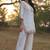 White schiffli embroidered pure cotton straight pant kurta set