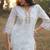 White schiffli embroidered pure cotton straight pant kurta set