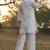 White schiffli embroidered pure cotton straight pant kurta set