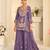 Lavender silk blend readymade suit with mirror & sequence work