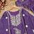Lavender silk blend readymade suit with mirror & sequence work