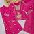 Rani silk blend readymade suit with mirror & sequence work