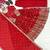 Red chinon readymade anarkali suit with embroidery & sequence work