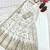 White chinon readymade anarkali suit with embroidery & sequence work