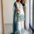 Blue&white georgette readymade suit with embroidery & jarkhan work