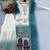 Blue&white georgette readymade suit with embroidery & jarkhan work