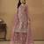 dusty pink premium semi-stitched sharara suit