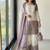 Lavender&white georgette readymade suit with embroidery & jarkhan work