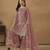 dusty pink premium semi-stitched sharara suit