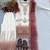 Peach&white georgette readymade suit with embroidery & jarkhan work